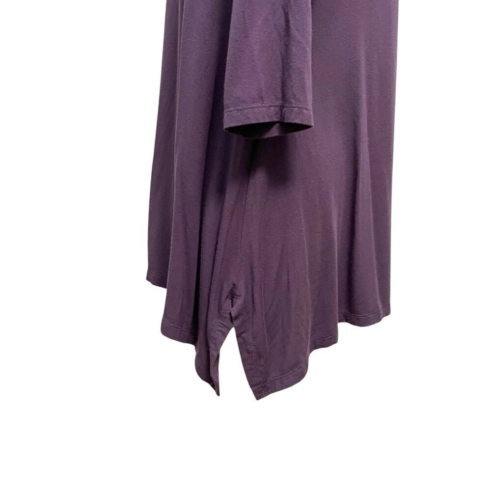 Soft Surroundings Shark Bite Hem Asymmetrical Tunic Top Soft Purple XL Petite - Picture 5 of 9